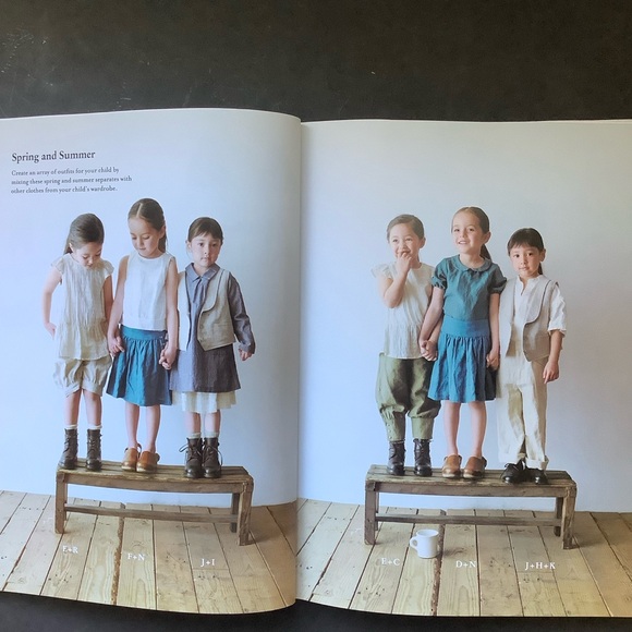 Japanese Sewing Patterns for Children Linen Wool Cotton Kids Book - Picture 2 of 14